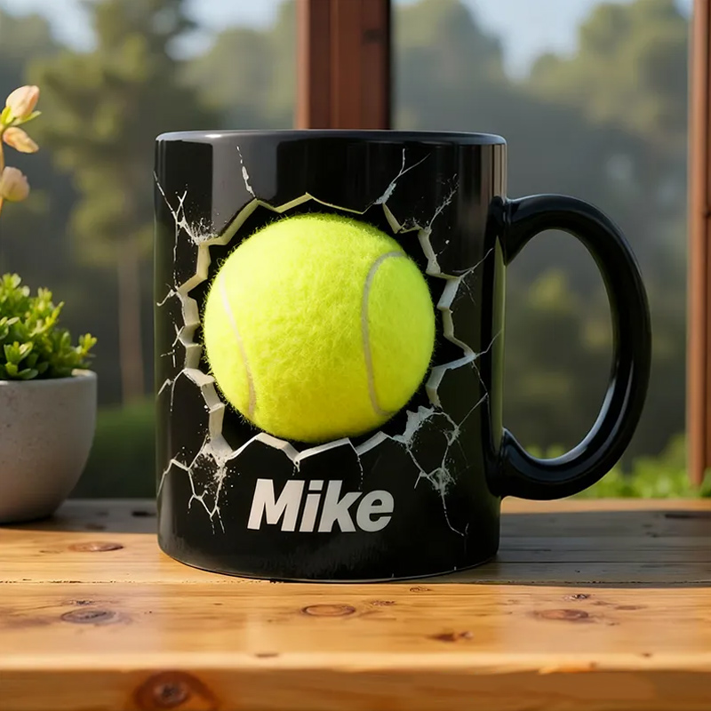 Personalized Soccer Basketball Volleyball and Golf Ball Mug with Custom Name Perfect Gift for Sports Fans and Players