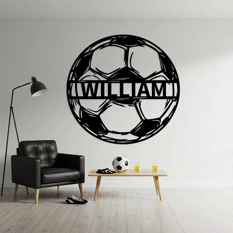 Personalized Soccer Player Metal Wall Art and Gift for Soccer Lovers