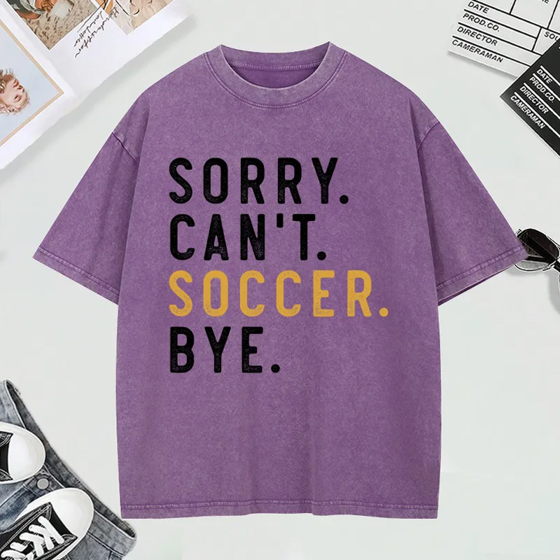 Personalized Soccer Washed T-Shirt – Custom Sporty Design for Soccer Lovers