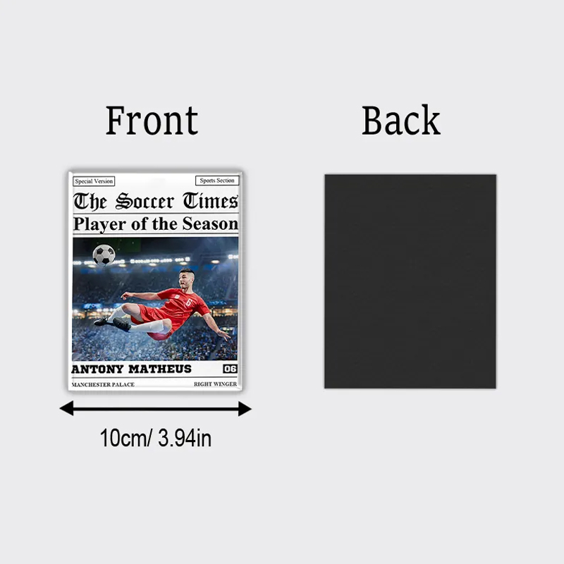 Personalized The Sports Times Baseball Newspaper Refrigerator Magnet with Custom Photo and Text  