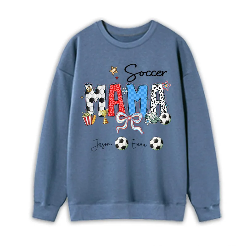 Personalized Soccer Sweatshirt with Custom Name and Design for Mom Nana and More
