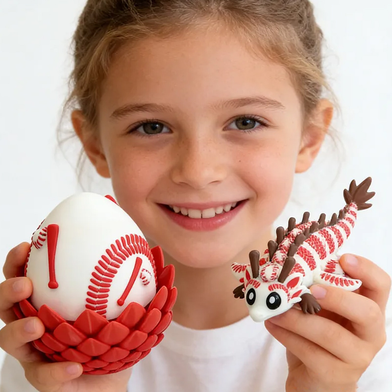 Personalized 3D Baseball Dragon and Egg Baseball the Perfect Gift for Baseball Loving Kids