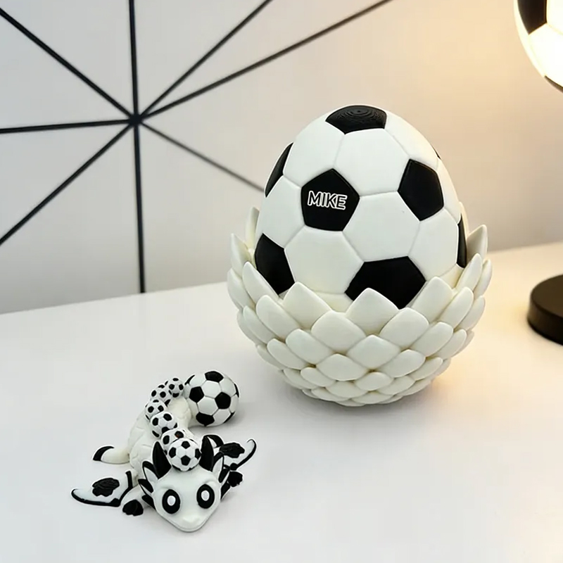 Personalized 3D Soccer Dragon and Egg Soccer the Perfect Gift for Soccer Loving Kids