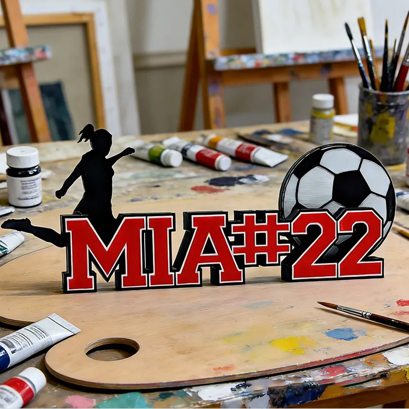 Personalized Soccer Name Sign Featuring Custom Name