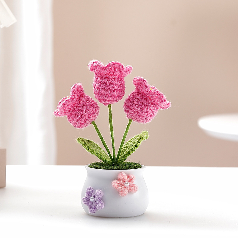 Handmade Flower Pots Thanks Gift Heartwarming Gift Small Flower Pots with Flowers Gift for Mom Teacher Her