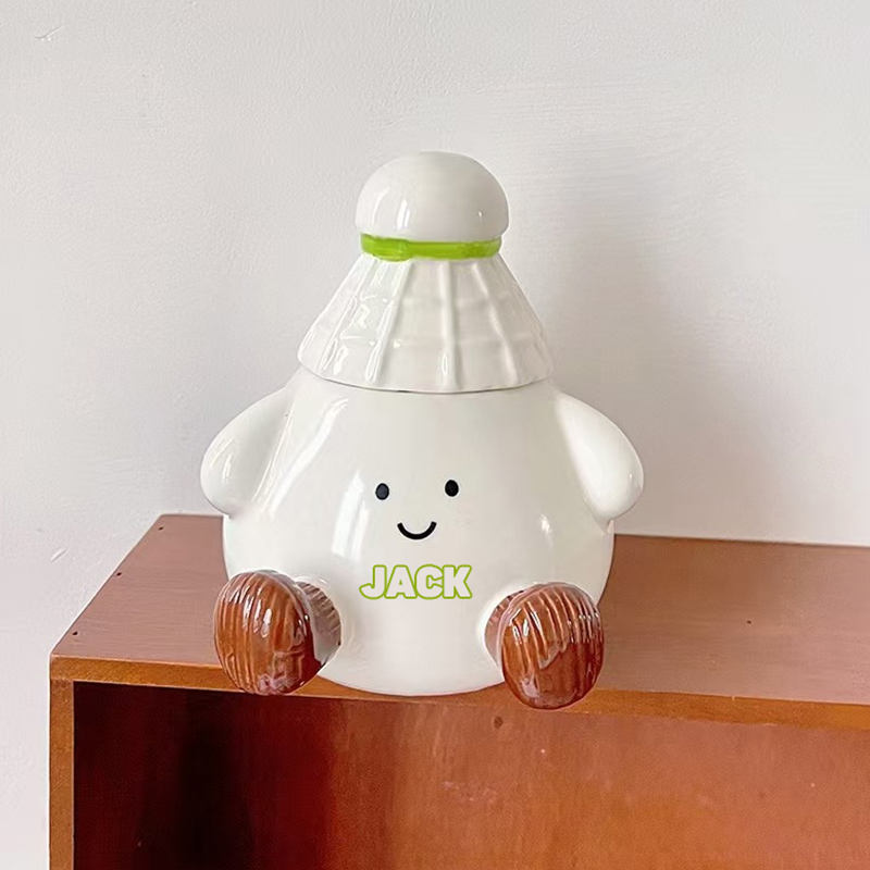 Personalized Badminton Mug Cute Badminton Coffee Cup with Custom Name Gift for Badminton Lovers