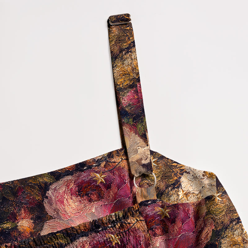 Oil Painting Surreal Eye Abstract Art Maxi Dress