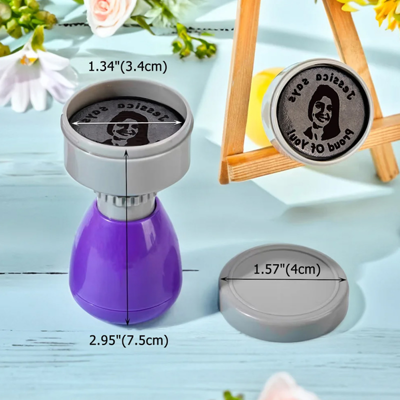 Personalized Face Portrait Self-Inking Teacher Stamp with Text Grading Stationery Back To School Thank You Gift for Teacher