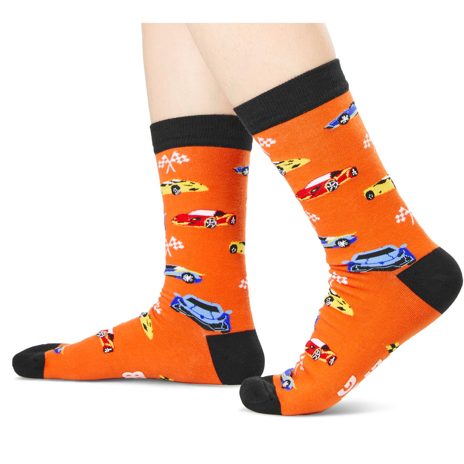 Do Not Disturb I'm Watching Racing Socks Funny Race Car Checkered Flag Novelty Crew Socks Gift For Motorsport Racing Fans