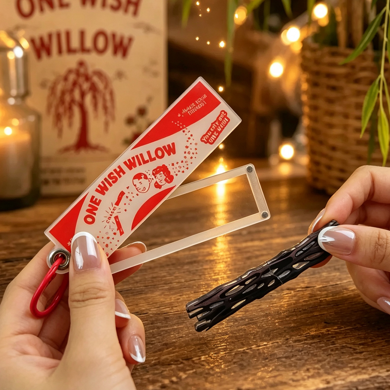 Obsession One Wish Willow Shaker Keychain With Breakable Magnet Willow