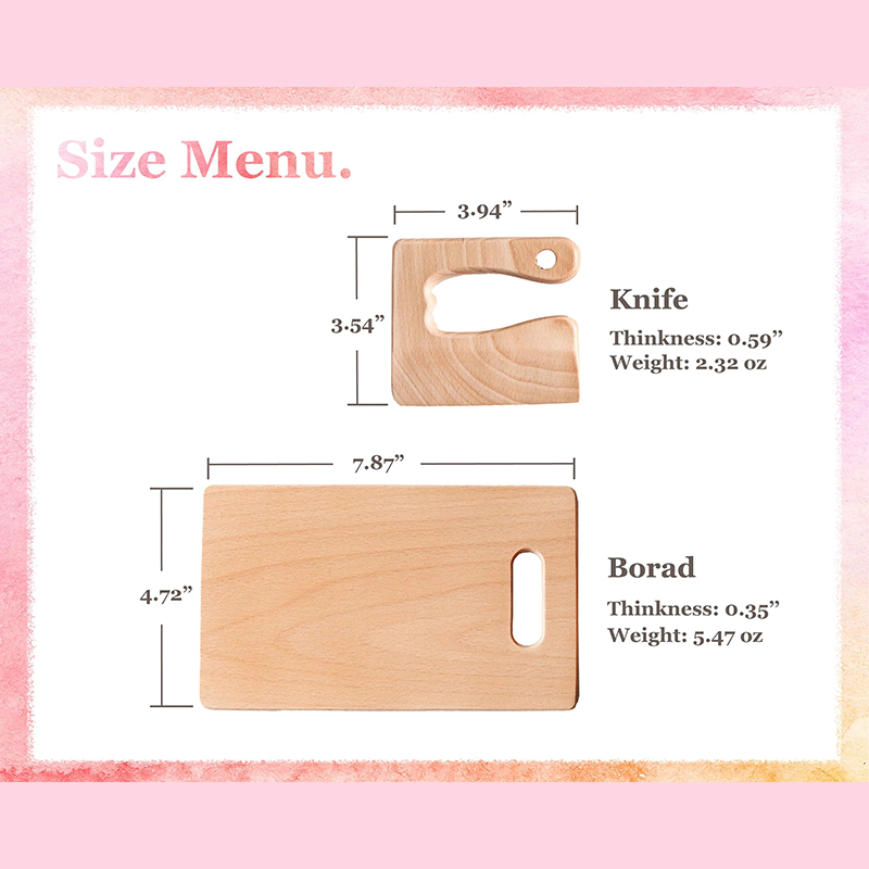 Personalized Montessori Toddler Toys, Wood Toddler Toy Personalized Kid Knife Cutting Board Set Gift for Kid Child Kitchen Tools