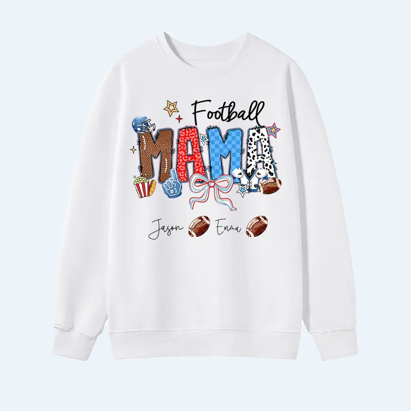 Personalized American Football Sweatshirt with Custom Name and Design for Mom Nana and More