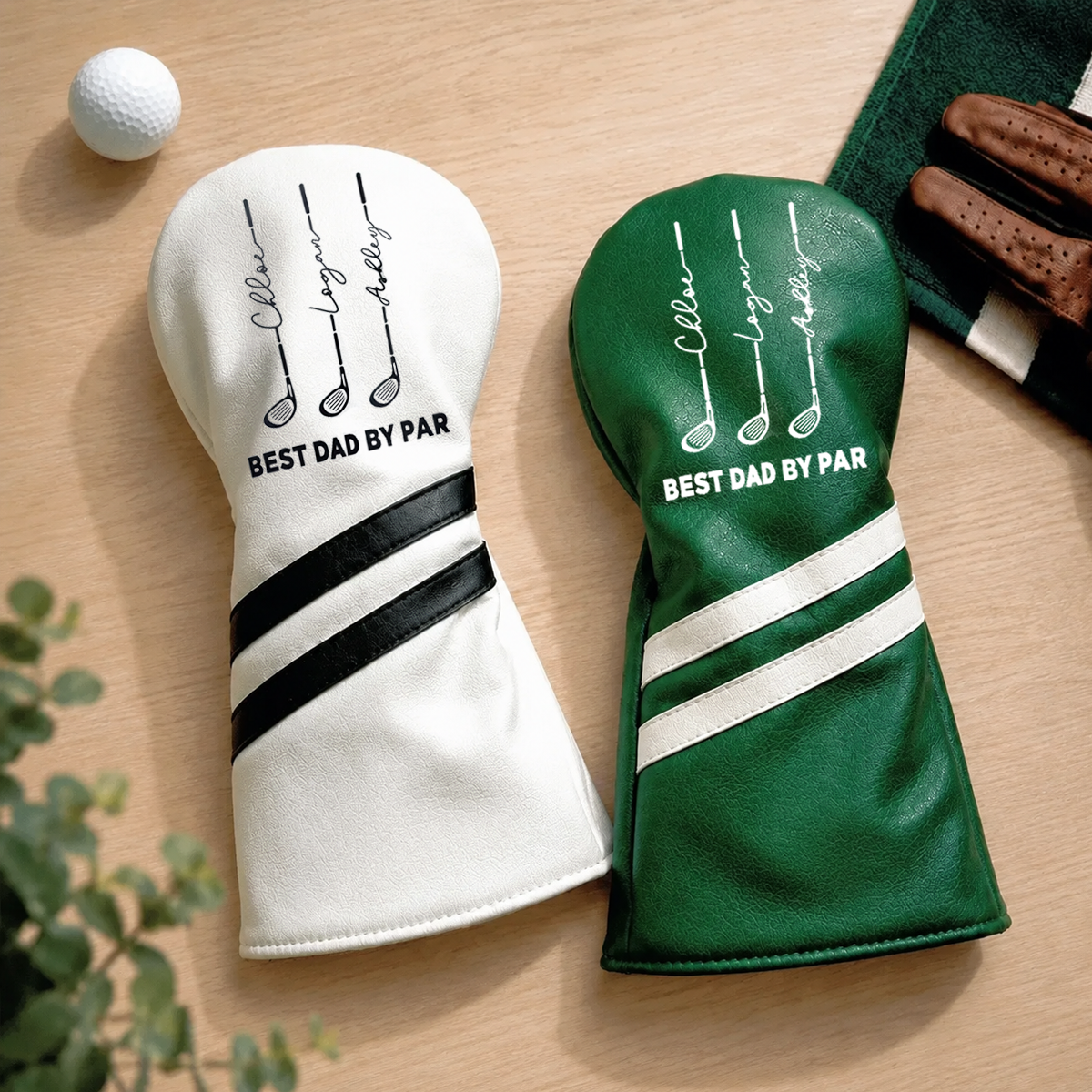 Personalized Golf Club Headcovers Best Dad By Par Custom Names Gift for Golf Dad