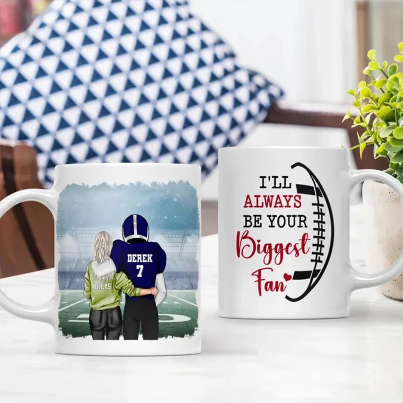 Personalized American Football Mug Gift for Fans, I Will Always Be Your Loyal Supporter