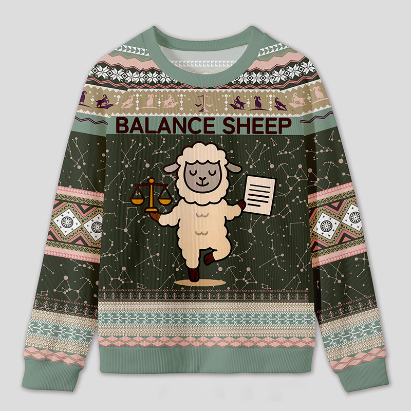Personalized Enigmatic Sheep Humor Ugly Sweater Office Holiday Party Gift for Accountants