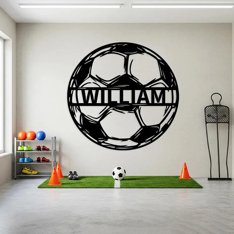Personalized Soccer Player Metal Wall Art and Gift for Soccer Lovers