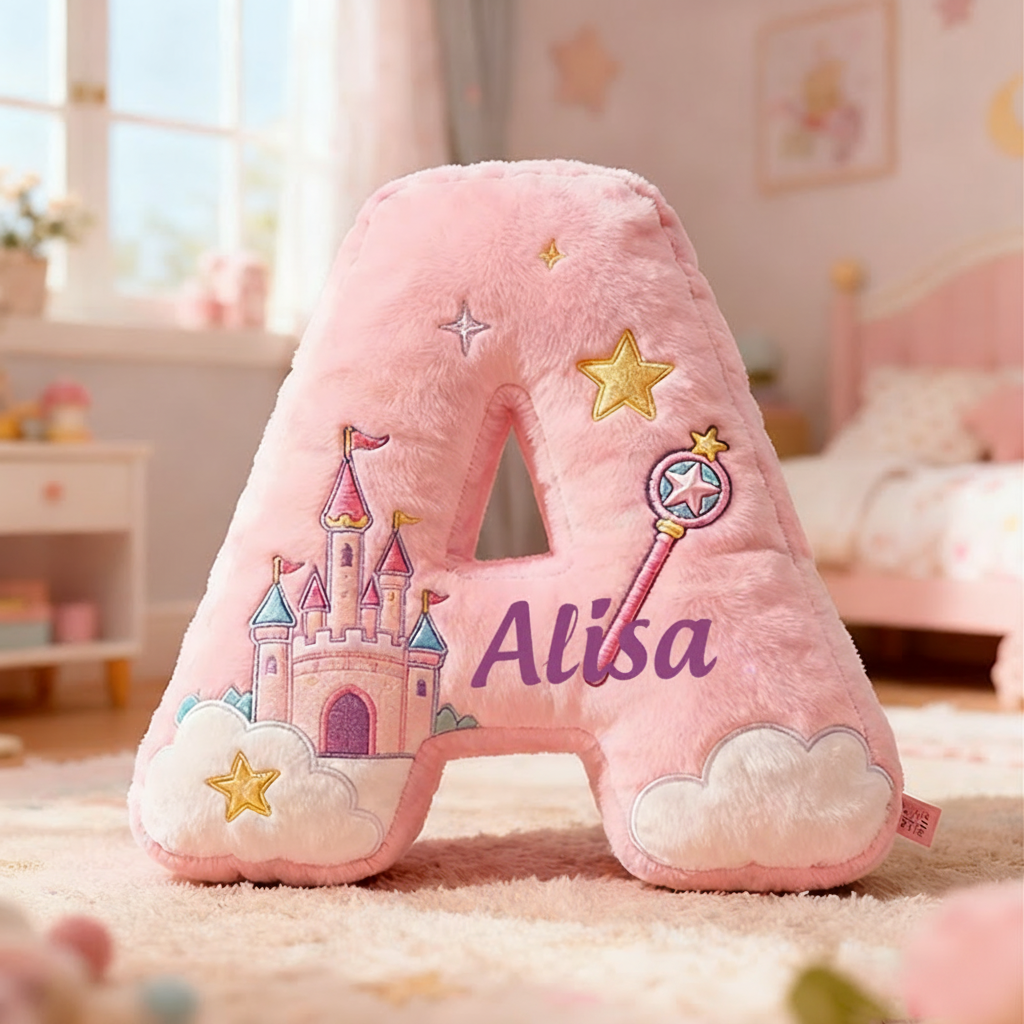 Personalized Colorful 26 Letters Graphic 3D Print Cute Christmas Gift Pillow Cut Magic Beautiful Letter Custom Pillow christmas Gift for Kids