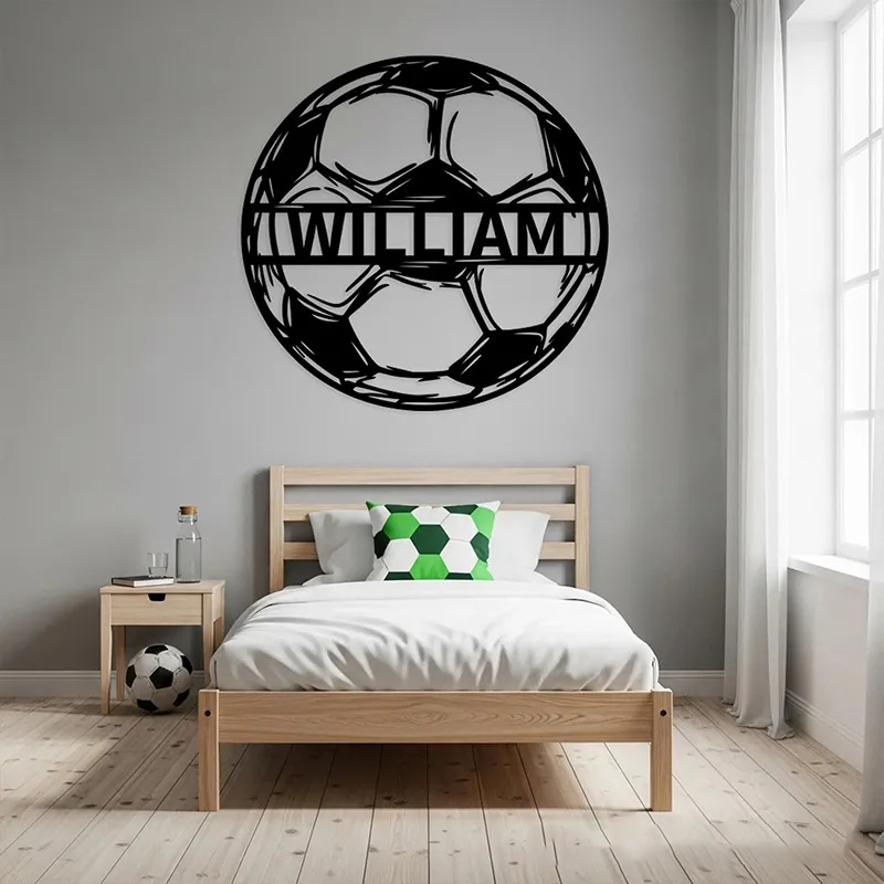 Personalized Soccer Player Metal Wall Art and Gift for Soccer Lovers