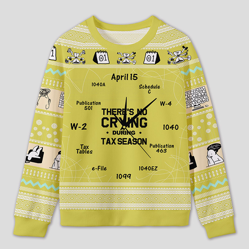 Personalized Tax Countdown Humor Ugly Sweater Office Holiday Party Gift for Accounting Pros