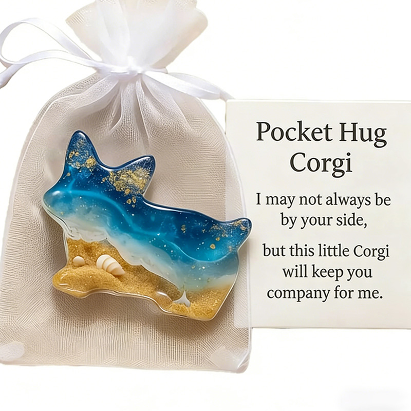 Ocean-themed Dachshund Ornament Pocket Hug Gift Long-Distance Relationship Gift Highland Cow Owl Dolphin Ornament