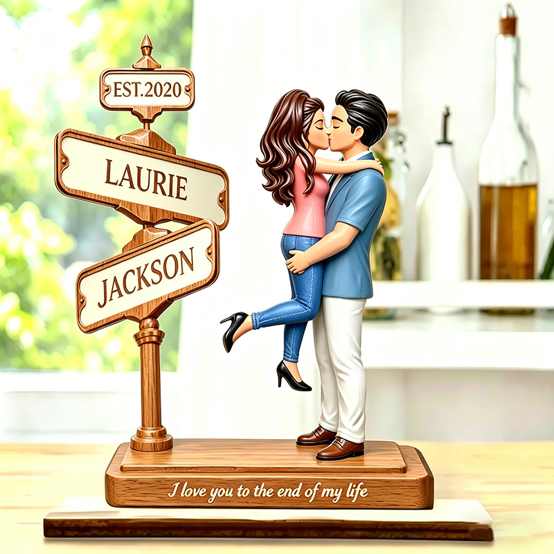 Personalized Couple Street Sign Design Plaque Valentine's Day Gift for Couple with Name Road Sign Gift