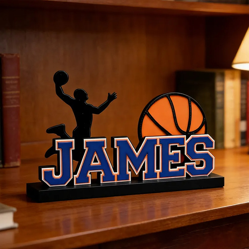 Personalized Basketball Name Sign Featuring Custom Design