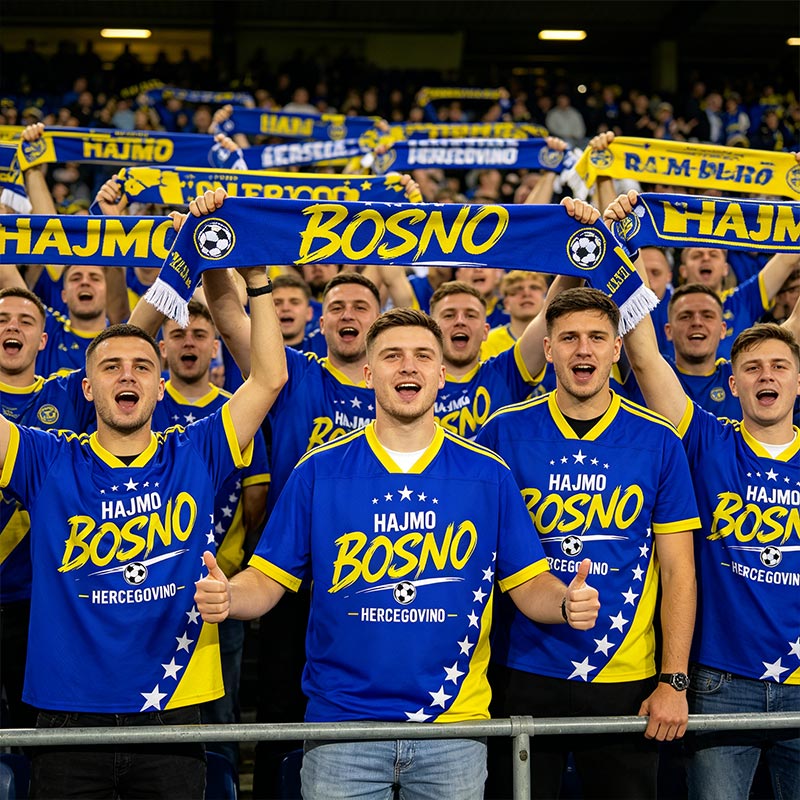 Personalized Bosnia Zmajevi Soccer Competition Jersey 2026 Zmajevi Bosnian Soccer Game Day Outfit Balkan Sports Fan Gift