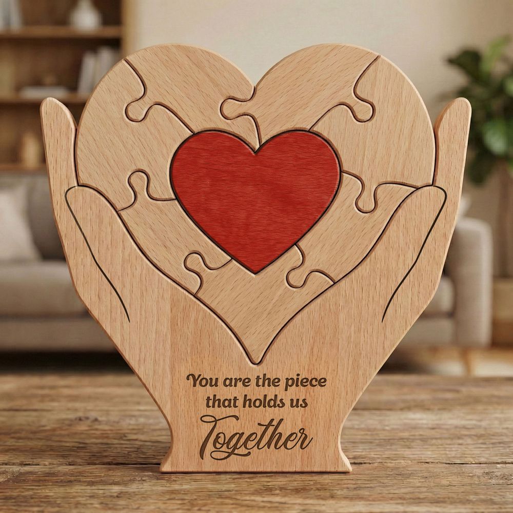 Personalized Mom Mum Mother You Are The Piece That Hold Us Together Wooden Family Puzzle Gift for Mom Family Gift