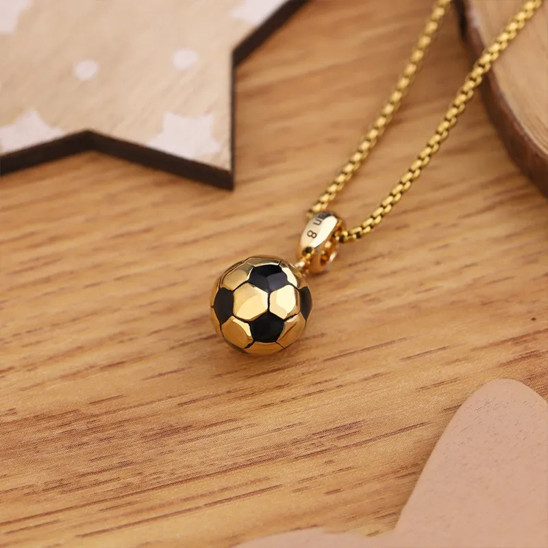 Personalized Soccer Ball Pendant Necklace with Custom Name and Number for Sports Lovers