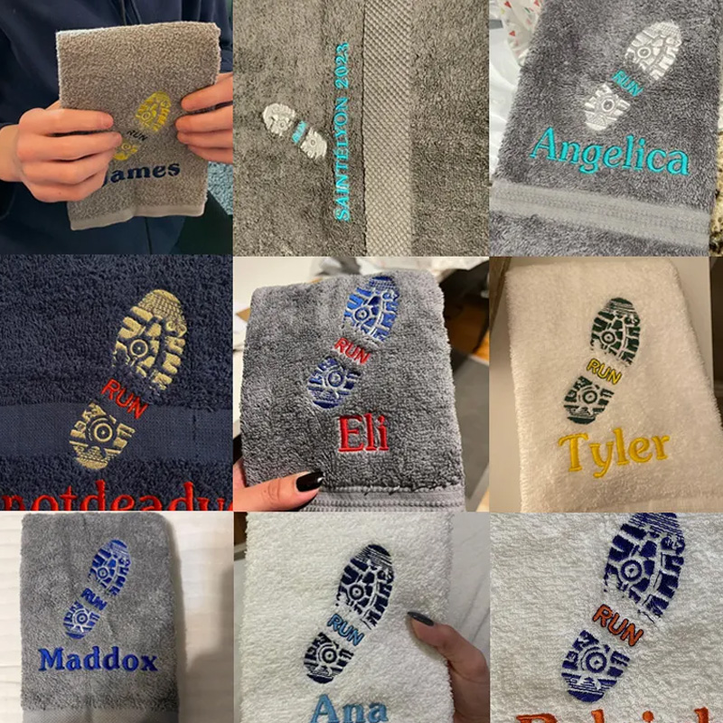 Personalized GYM Towel Sports Embroidered Running Towel Hand Towel Workout Fitness Runner Gym Lover Gift