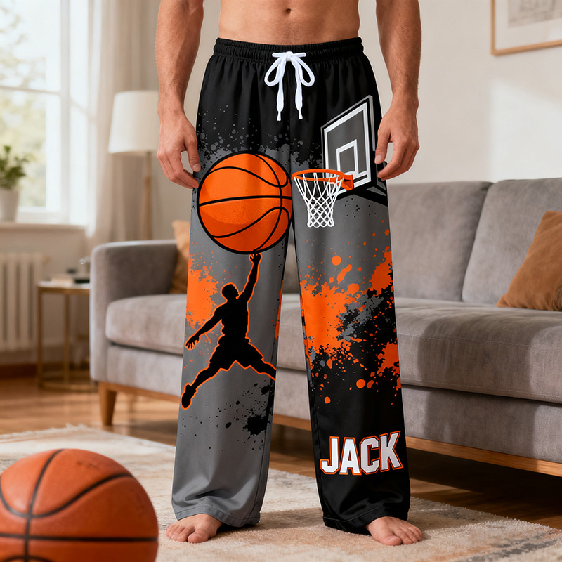 Personalize Your Slam Dunk Lounge Pants with a Custom Name Design