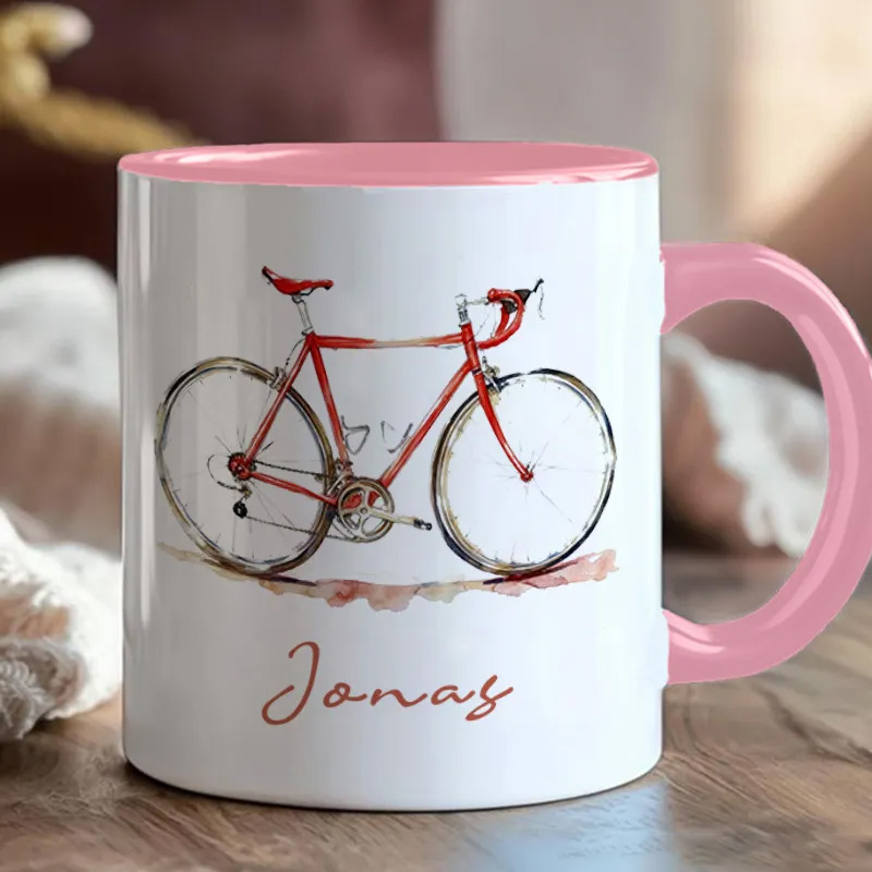 Personalized Bicycle Mug Personalized Bicycle Mug Kids Mug Race Bike Mug Bicycle Mug Bicycle Coffee Cup Bicycle Tea Cup for Cyclistsfor Biker Cycling Riding Lovers