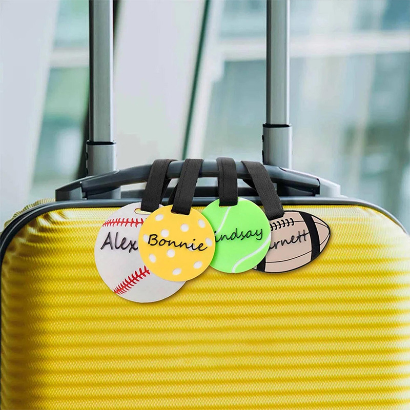 Personalized 3D Printed Softball Basketball Sports Luggage Bag Tag with Name 