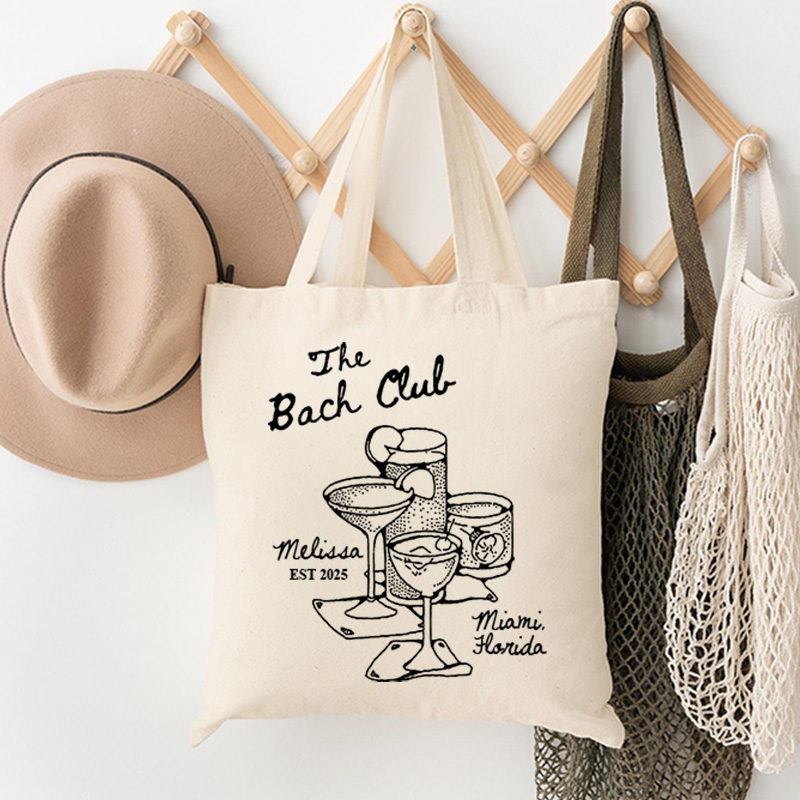 Personalized The Bach Club Cocktail Tote Bag Bridesmaid Tote Bachelorette Party Gift for Bride
