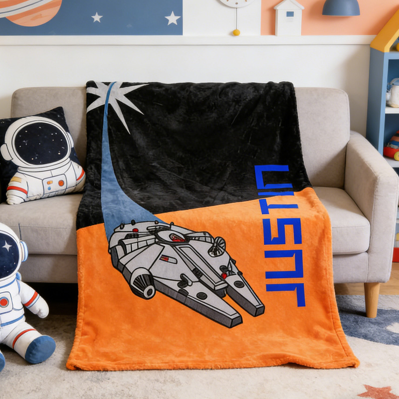 Personalized Robot Housewarming Blanket with Custom Name Throw Blanket for Geek Lover