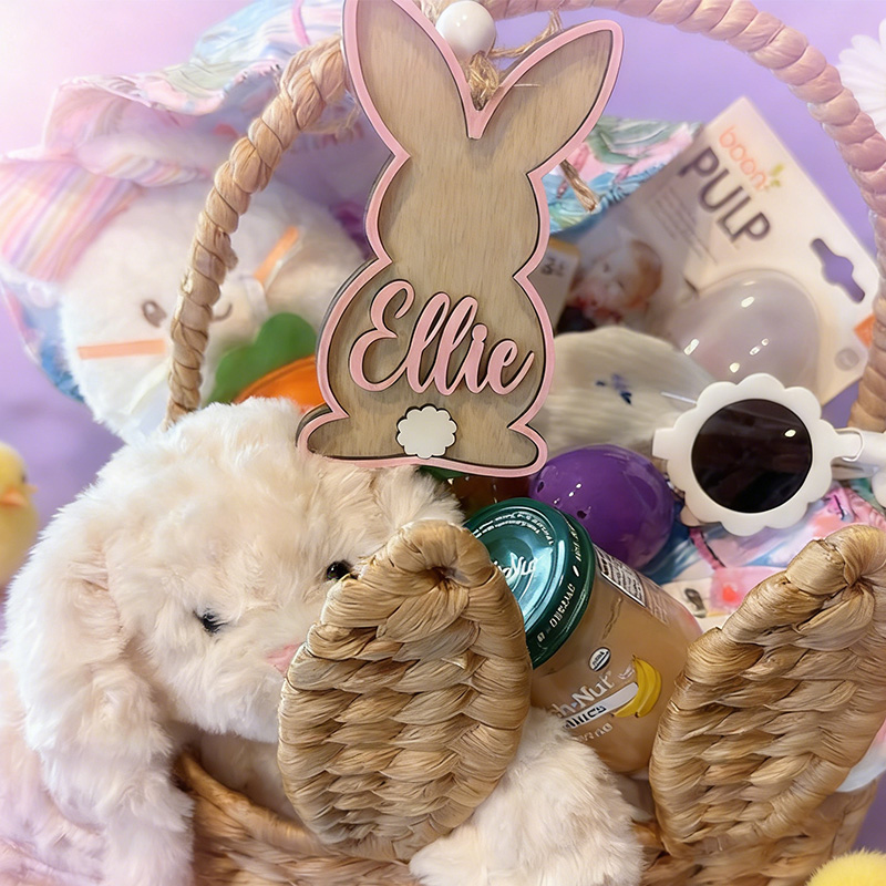Personalized 3D Easter Tag Custom Easter Basket Tag Personalized Easter Tag Easter Bunny Name Tag Easter Place Card Spring Name Tag Easter Child Gift 