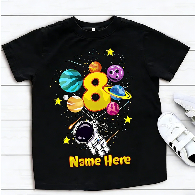 Personalized Brothers Astronaut Birthday Shirt for Kids Rocket Outfits Kids T-Shirt Boy Gifts for Geek Lover