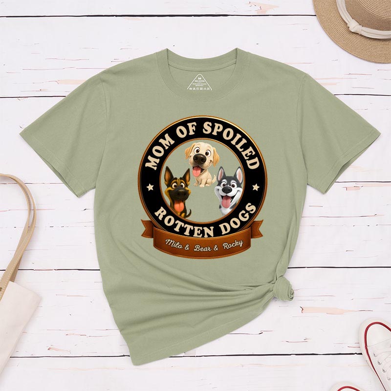 Personalized Dog Lover Spoiled Dog Mom T-Shirt