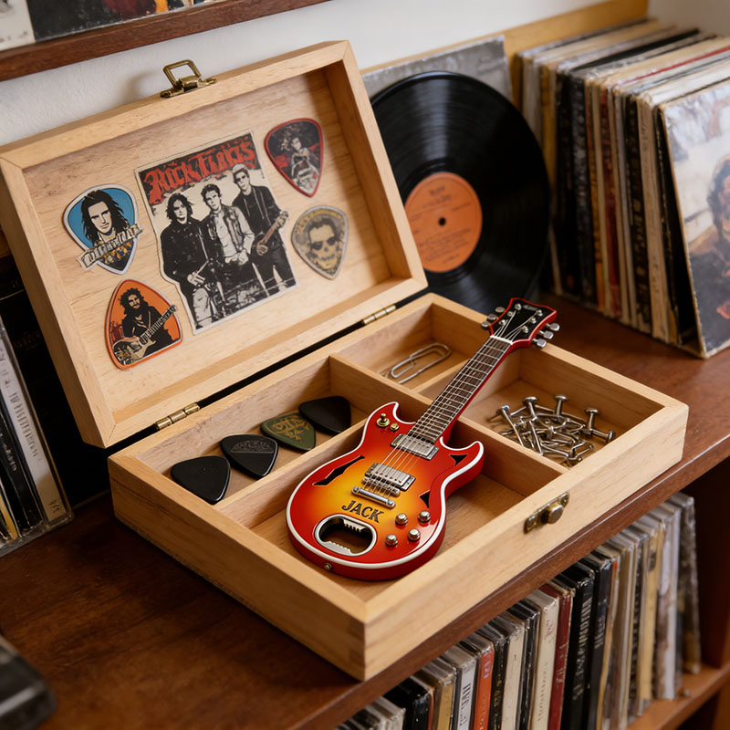 Personalized Guitar Shaped Bottle Opener with Name Concert Celebrations Birthdays Holiday Parties Gift for Guitarists Band Members Music Lovers