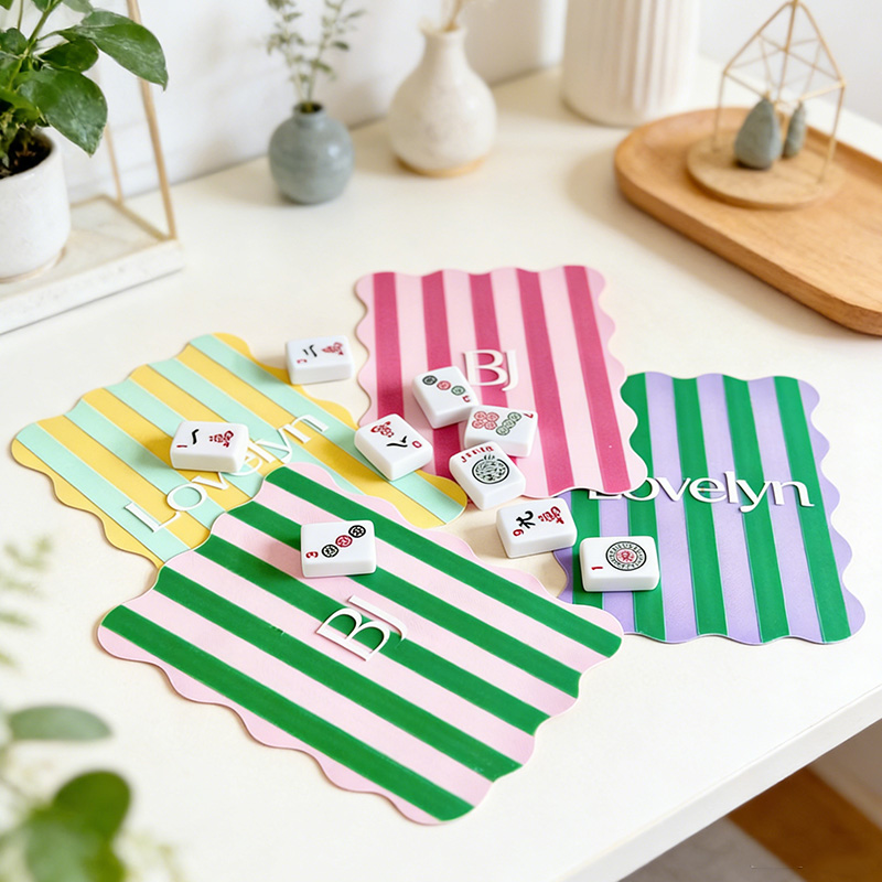 Mahjong Tile Mixer Personalized Mahjong Accessory Mahj Gift Tile Shuffler Mahjongg Lover Gift Custom Sponsor Souvenir Trendy Stripe Shuffler