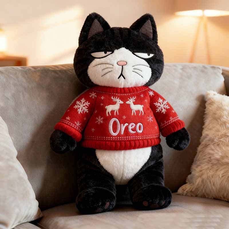 Personalized Cat Lover Letter Pillow with Custom Name Graphic 3D Print