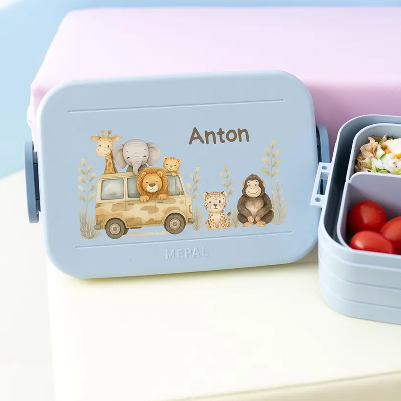 Personalized Mepal Lunchbox Animal World Lunchbox for Girls and Boys gift Personalized Birthday Gift School Enrollment Gift for kids