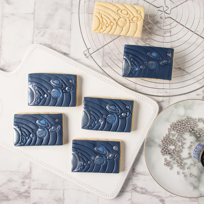 Personalized Solar System Cookie Cutter Space Galaxy Planets 3D Printed Baking Tool Craft Stamp for Geek Lover