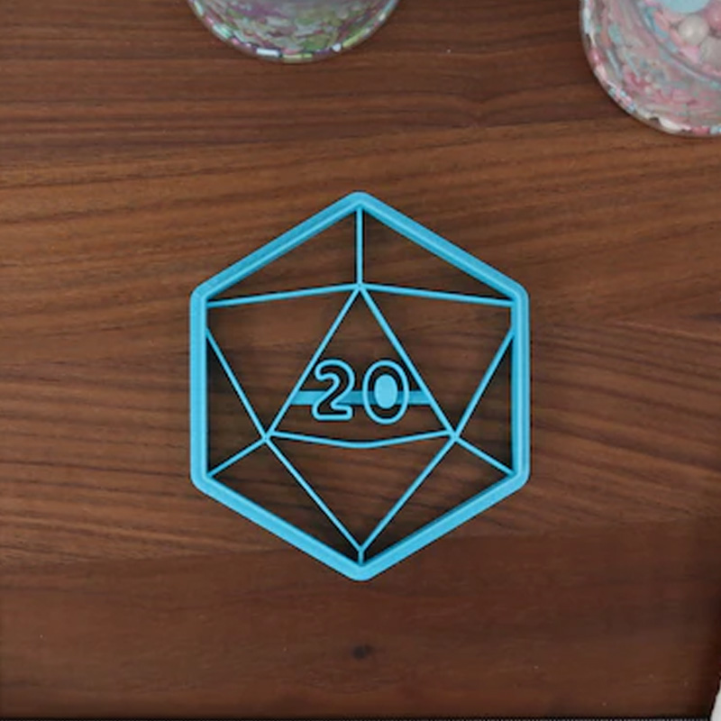 Personalized Dice Cookie Cutter Game Night Baking 3D Printed Baking Tool Craft Stamp for Geek Lover