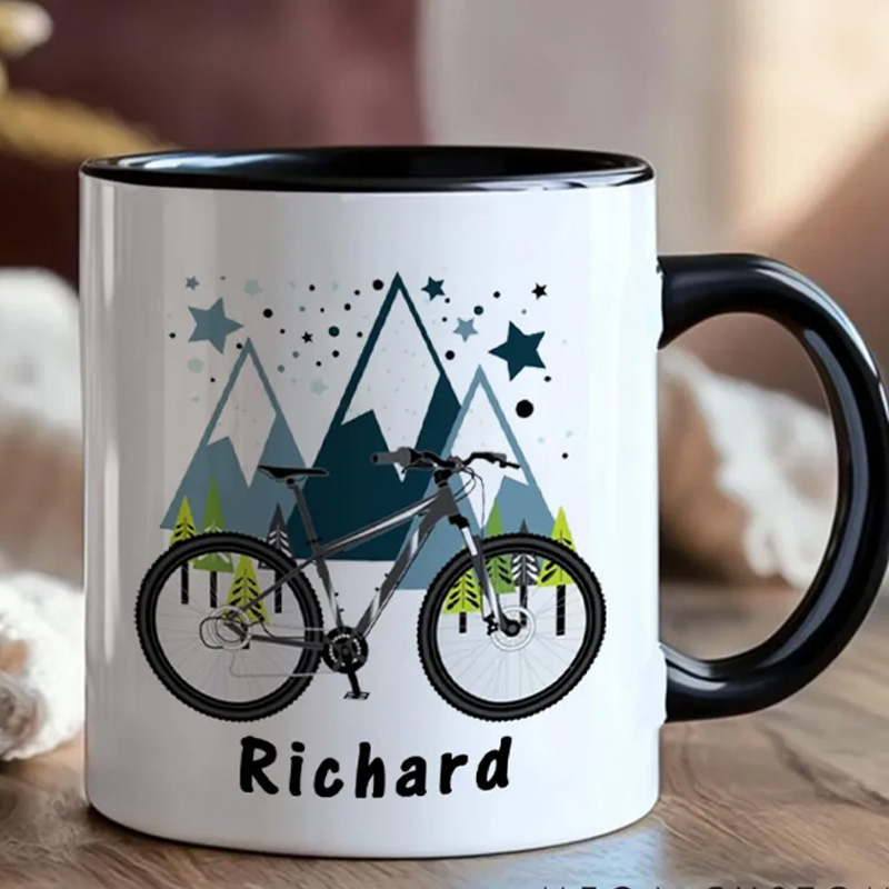 Personalized Cyclist Mug Mountain Bike Gifts Colourful Mug for Biker Friend Birthday for Him or Her for Biker Cycling Riding Lovers