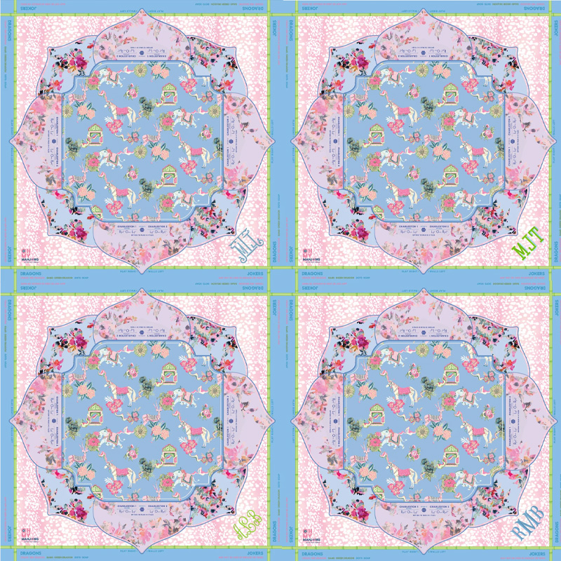 Personalized Year of the Horse Vivara Mahj and Martinis Rules Edition Mahjong Mat Custom Text Gift Neoprene Game Surface Travel Portable Playing for Equestrian Lovers