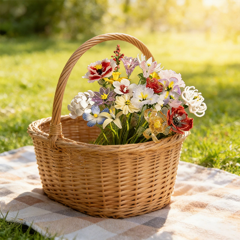 Hand Blown Glass Birth Flower Fine Art Glass Floral Stem Mother's Day Gift Gift for Mom Grandma