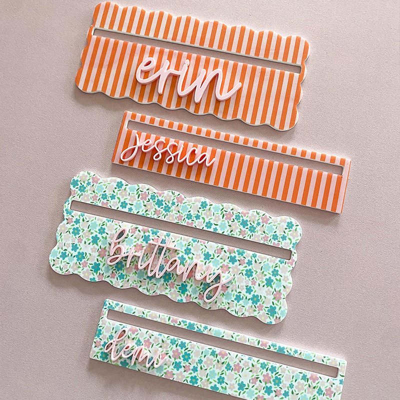 Personalized Striped Mahjong Row Finde,Floral Scallop Line Reader, Mahjong Gifts ,Mahjong Accessories,Mahjong Rule Helper