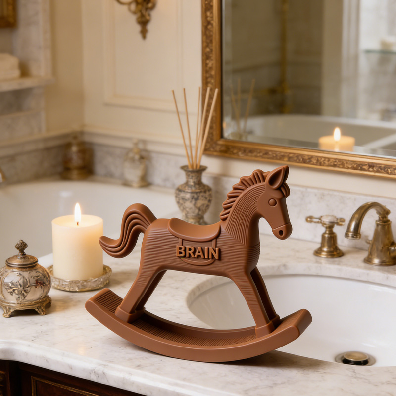 Personalized 3D Print Vintage Small Rocking Horse Children Traditional Baby Nursery Decor Gift for Equestrain Lovers