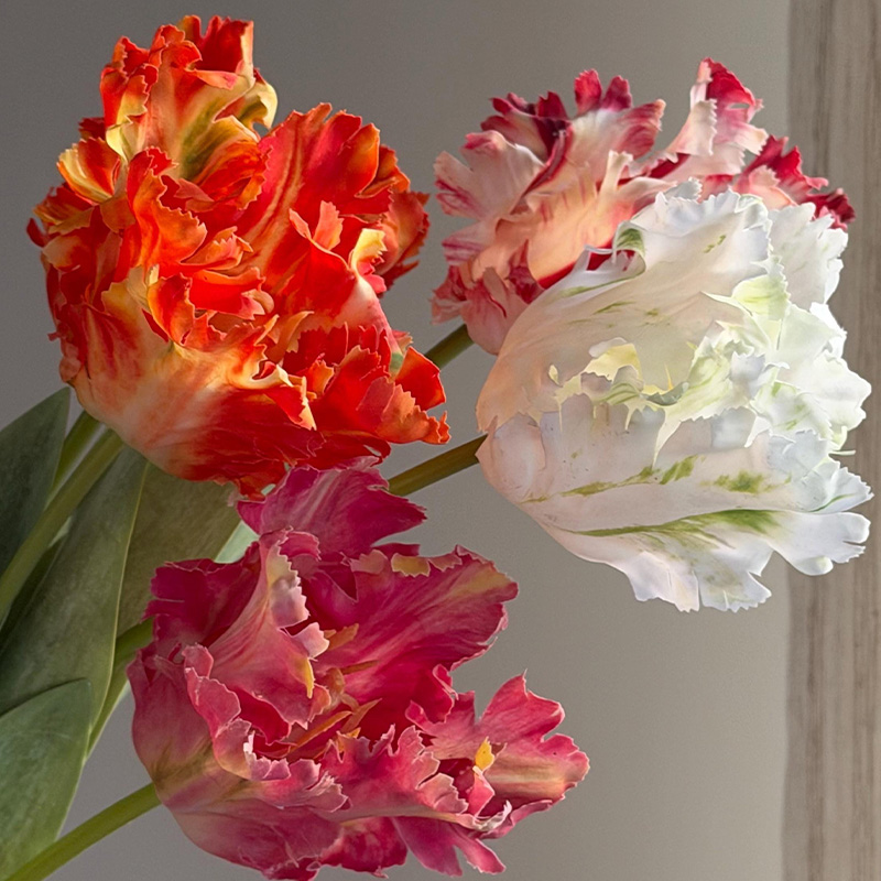 Personalized Real Touch Tulip Flowers Mother's Day Gifts Handcrafted Birth Flowers